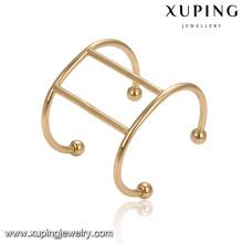 51676 Excellent quality simple shape Dubai gold plated wholesale China handmade beads cuff bangle jewelry